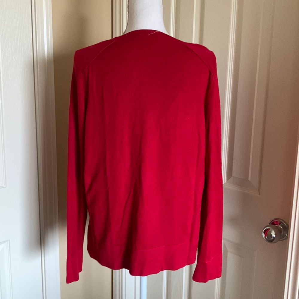 Red button closure cardigan - Picture 4 of 5